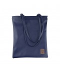 Pera Blue Zippered Tote Bag