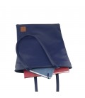 Pera Blue Zippered Tote Bag