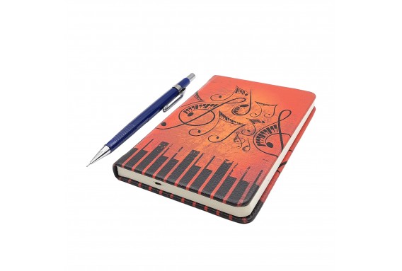 Music Notes Printed Pocked Notebook