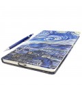 Van Gogh Starry Night Printed Printed Custom Design Big Notebook