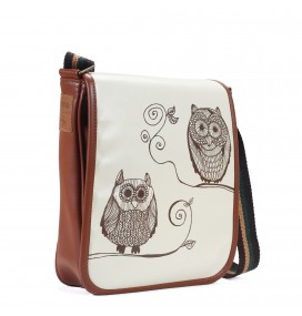 Owls Printed Shoulder Bag