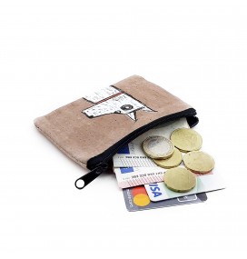 Dog Printed Visa & Coins Bag