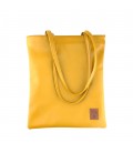 Pera Yellow Zippered Tote Bag