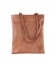 Pera Brown Zippered Tote Bag